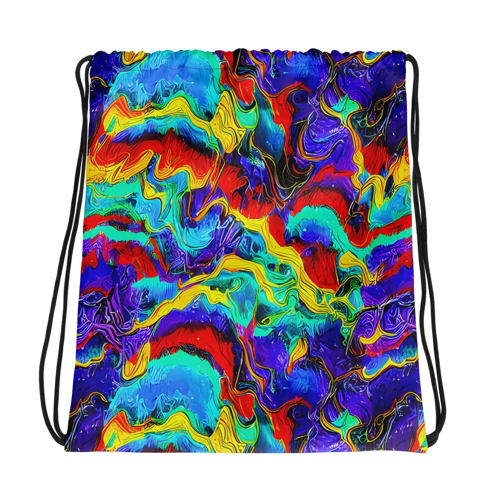 Rainbow Riptide on Drawstring Bag — Photo