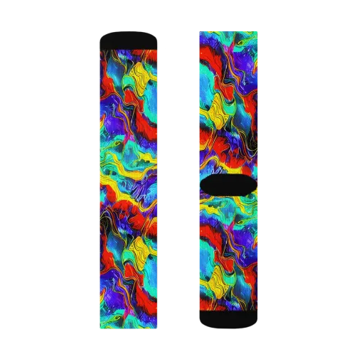Rainbow Riptide on a Socks