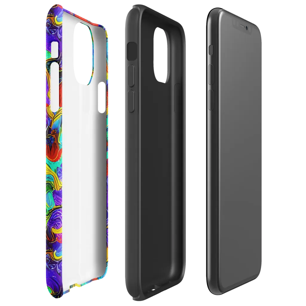 Rainbow Riptide on Tough Case for iPhone® — Right