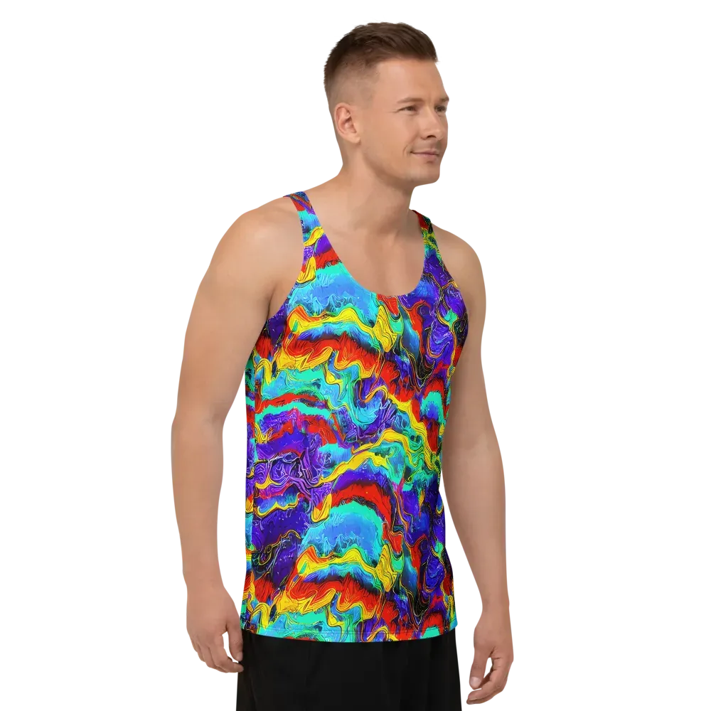 Rainbow Riptide on Men's Tank Top — Right Front