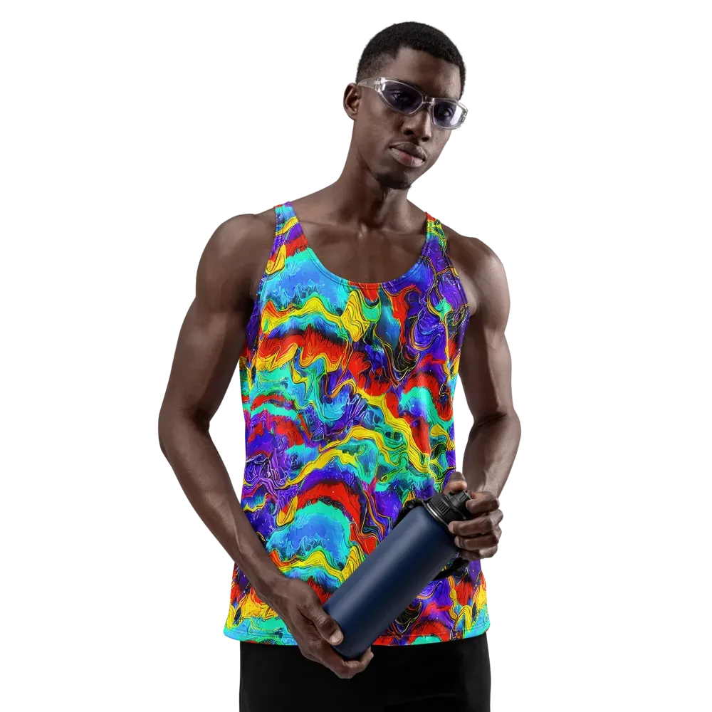 Rainbow Riptide on Men's Tank Top — Front