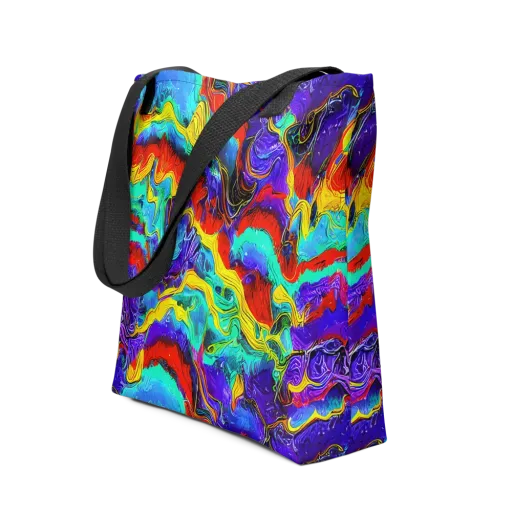 Rainbow Riptide on a Tote Bag