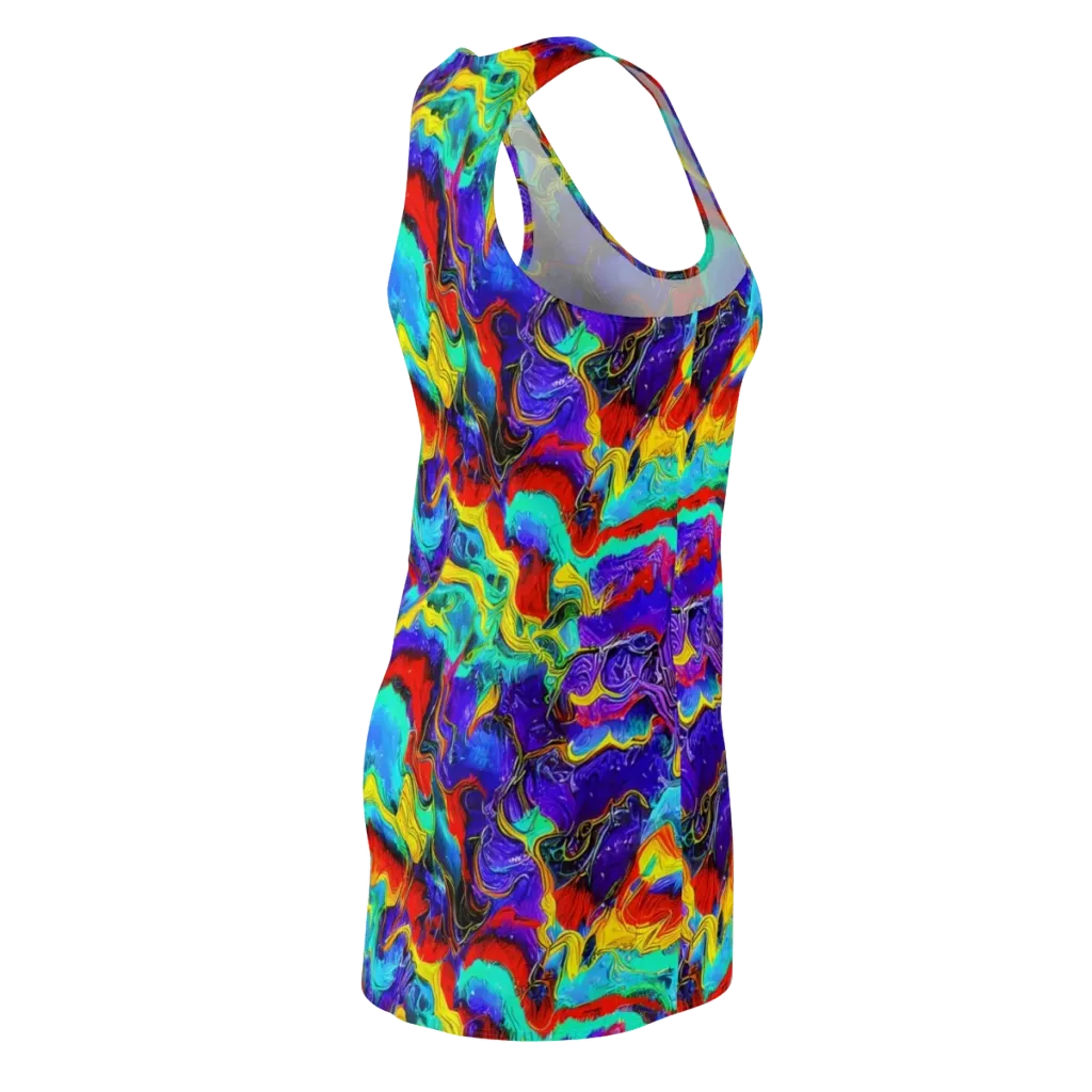 Rainbow Riptide on Racerback Dress — Back Side