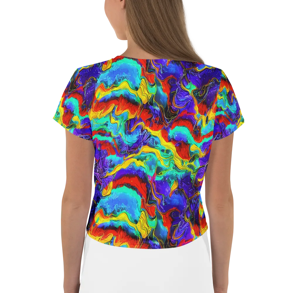 Rainbow Riptide on Crop Tee — Back
