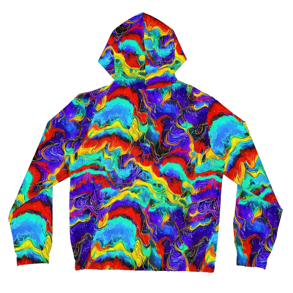 Rainbow Riptide on Women's Full-Zip Hoodie — Back