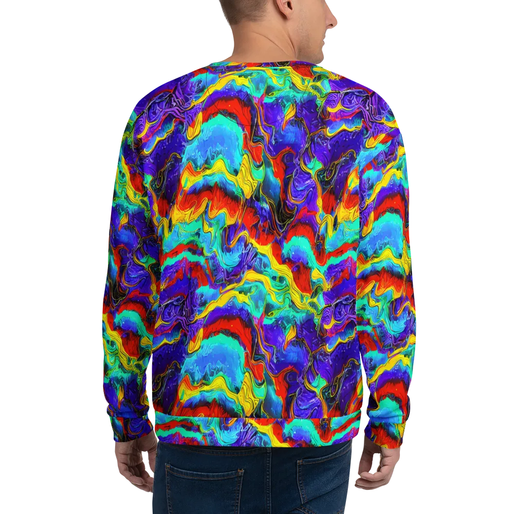 Rainbow Riptide on Sweatshirt — Back