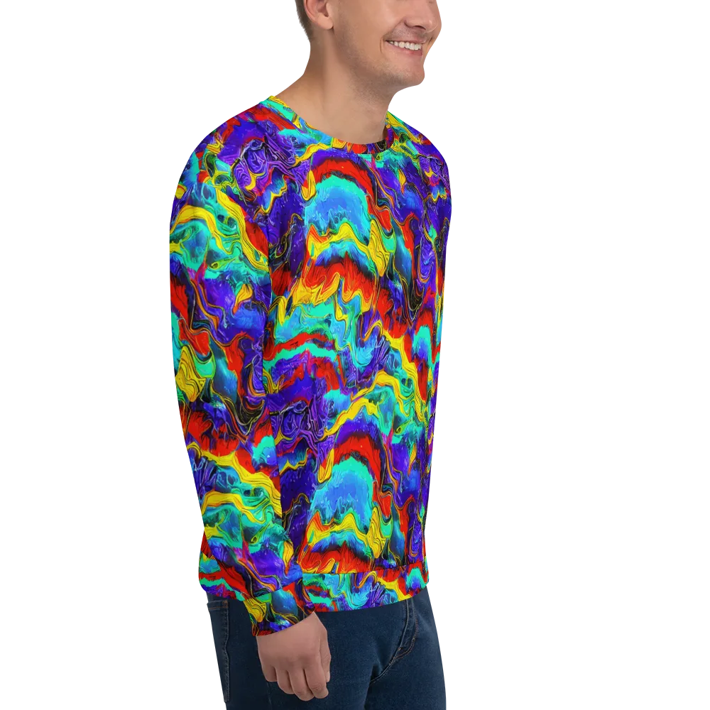 Rainbow Riptide on Sweatshirt — Right Front