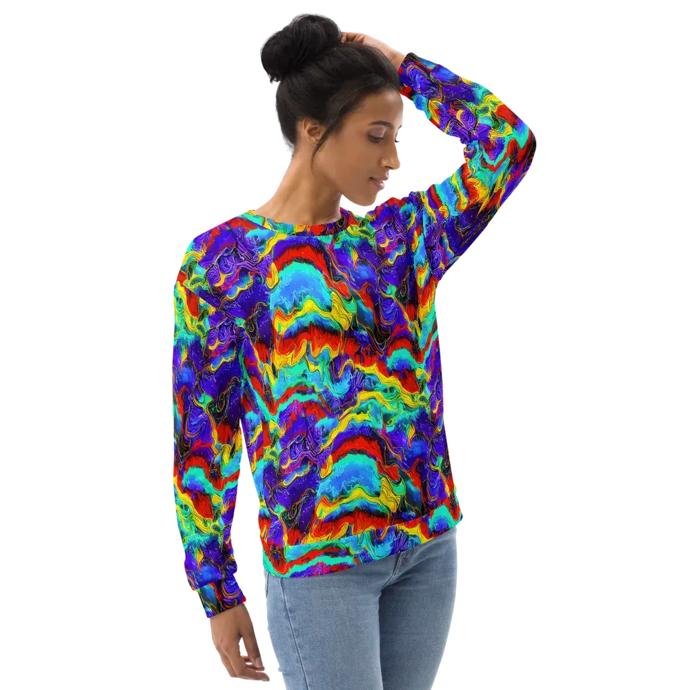 Rainbow Riptide on Sweatshirt — Right Front