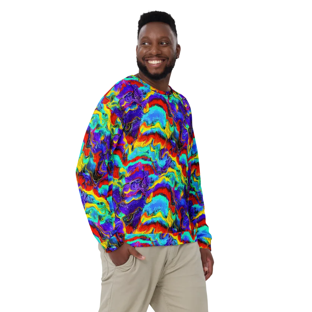 Rainbow Riptide on Sweatshirt — Front