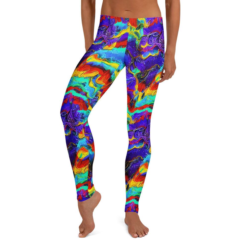 Rainbow Riptide on Leggings — Front