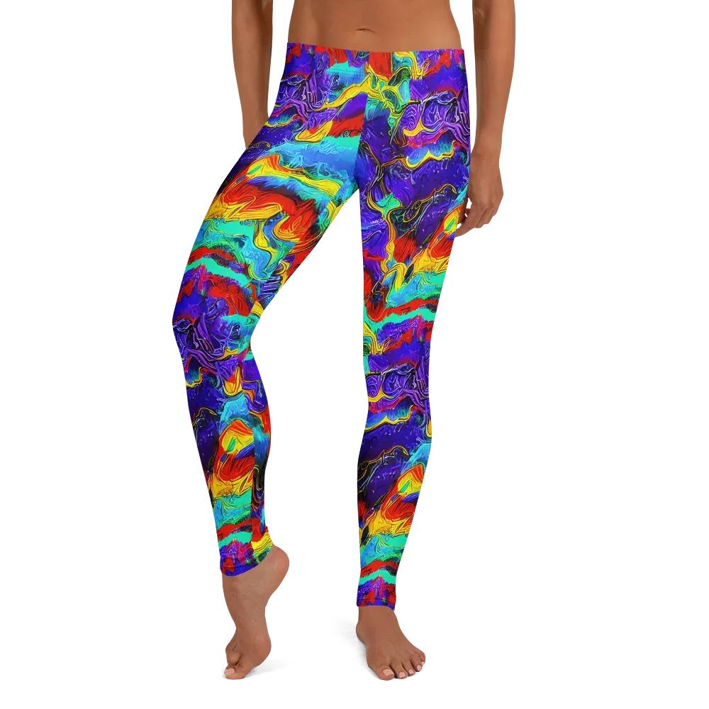 Rainbow Riptide on Leggings — Front