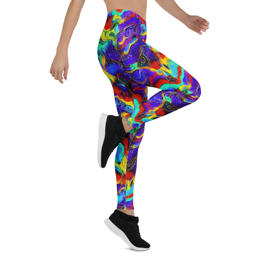 Rainbow Riptide on Leggings — Right