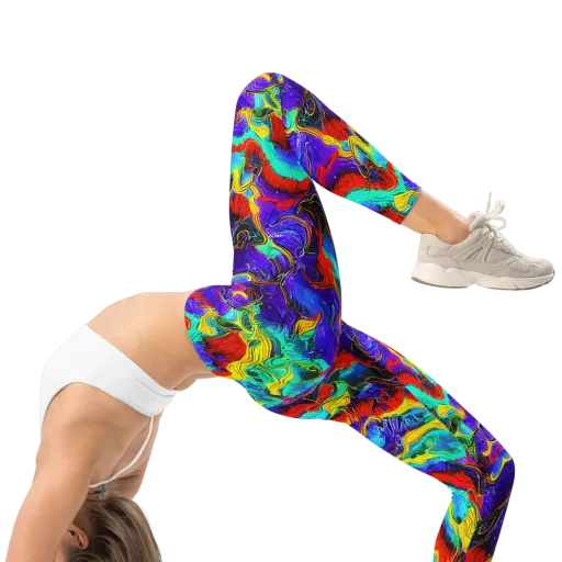 Rainbow Riptide on a Leggings