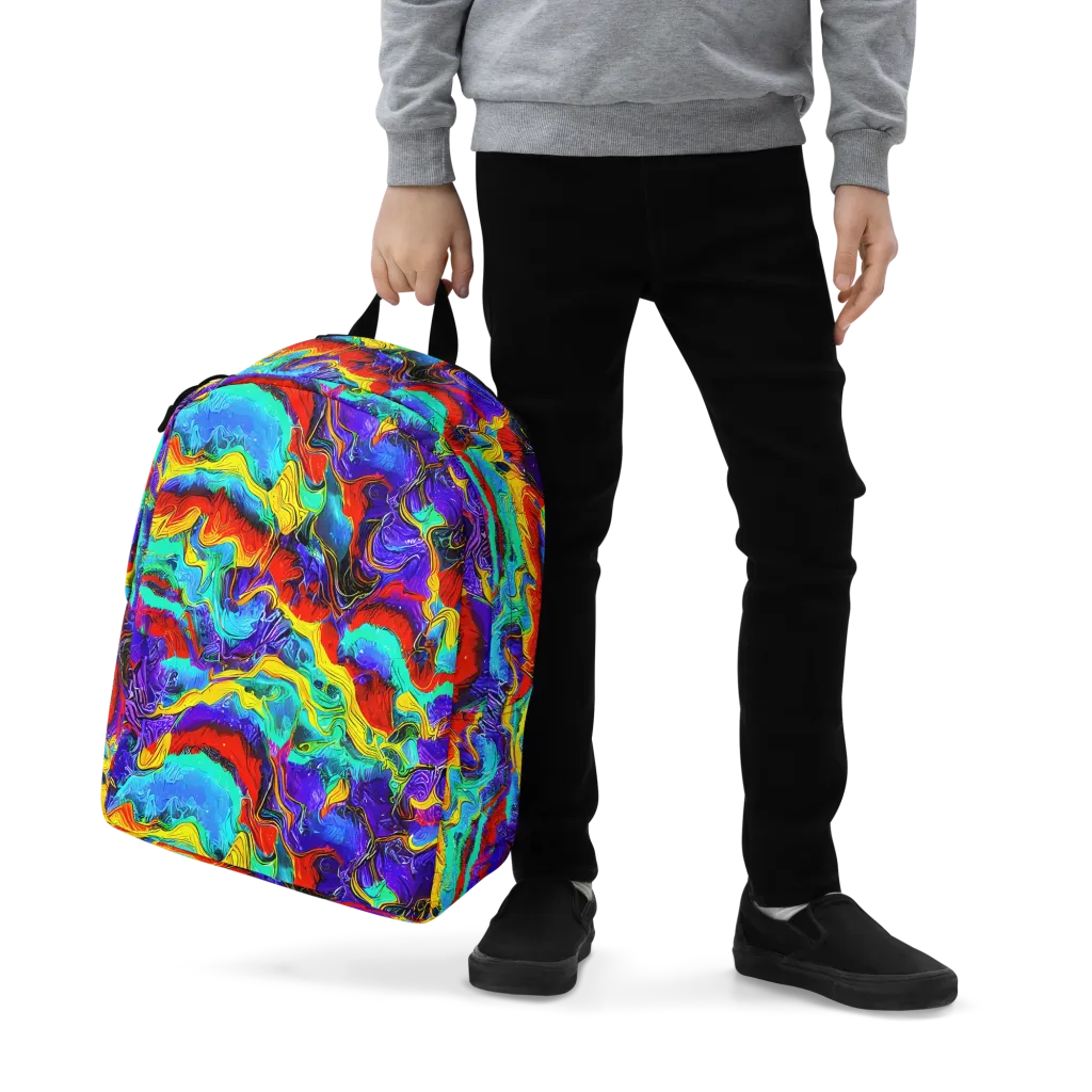 Rainbow Riptide on Minimalist Backpack — Zoomed-in