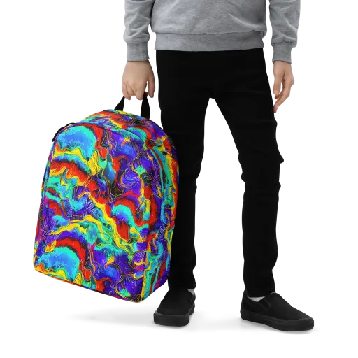 Rainbow Riptide on a Minimalist Backpack