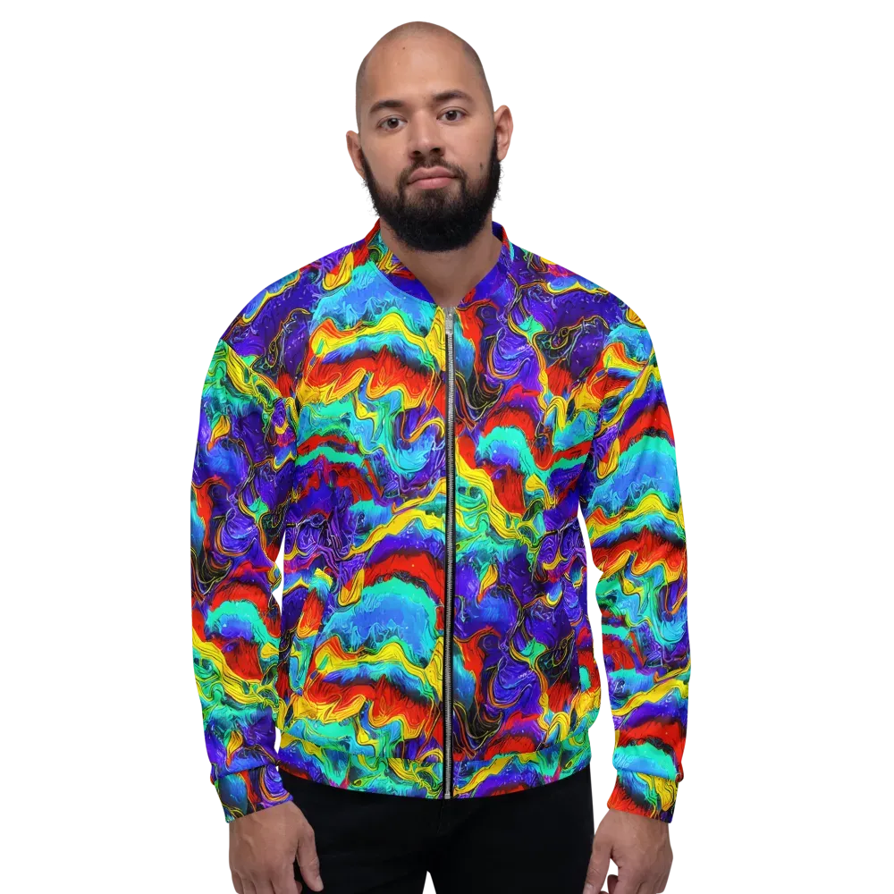 Rainbow Riptide on Bomber Jacket — Front
