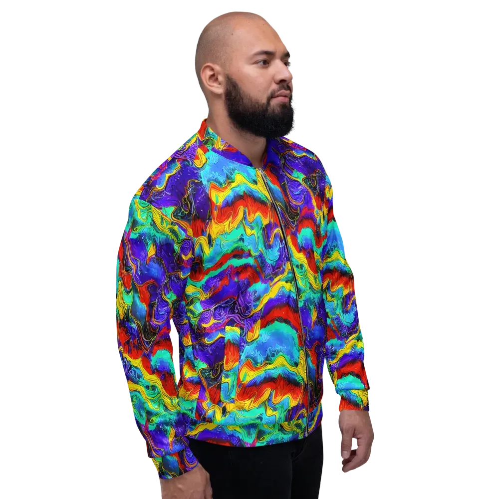 Rainbow Riptide on Bomber Jacket — Right