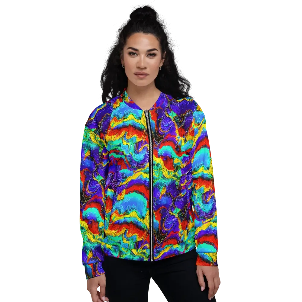 Rainbow Riptide on Bomber Jacket — Front