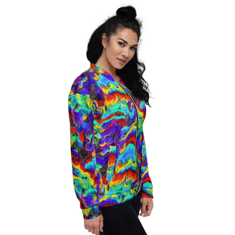 Rainbow Riptide on Bomber Jacket — Right
