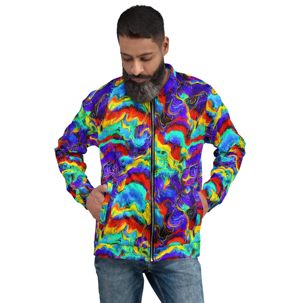 Rainbow Riptide on Bomber Jacket — Front
