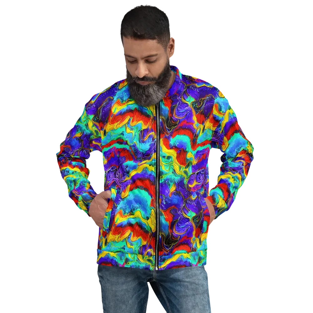 Rainbow Riptide on Bomber Jacket — Front