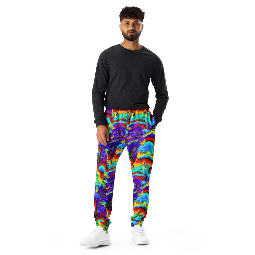 Rainbow Riptide on Men's Joggers — Front