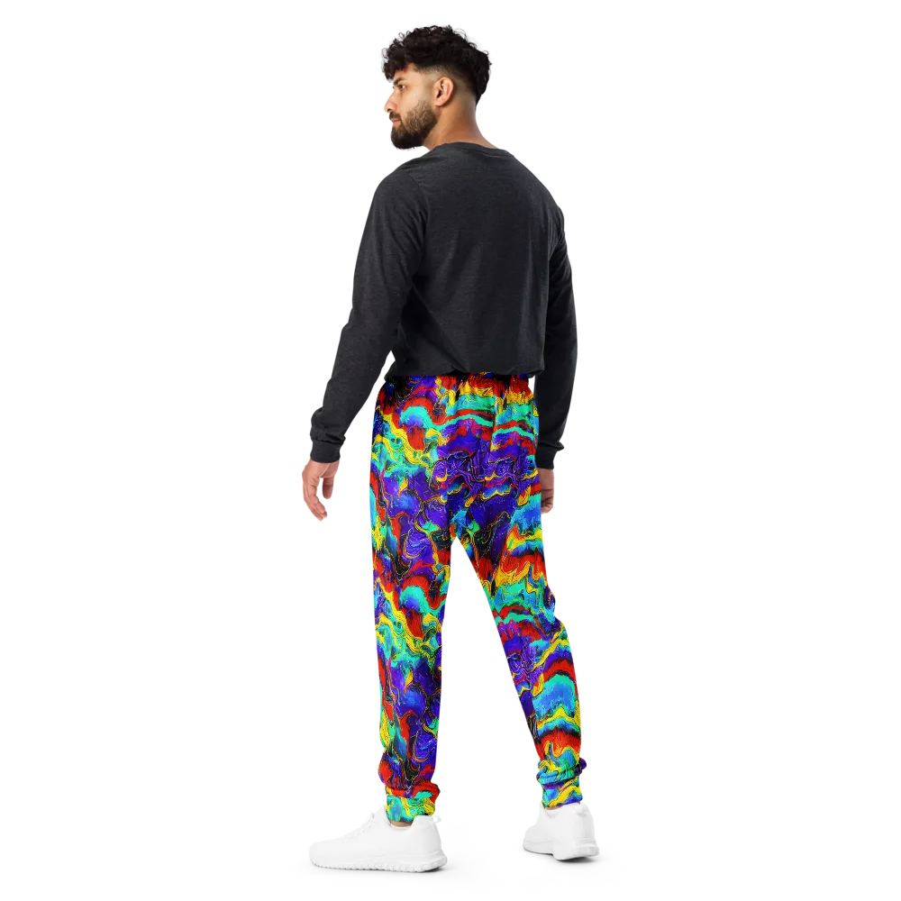 Rainbow Riptide on Men's Joggers — Back