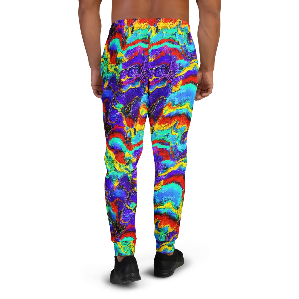 Rainbow Riptide on Men's Joggers — Back