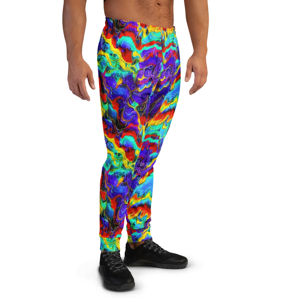 Rainbow Riptide on Men's Joggers — Right