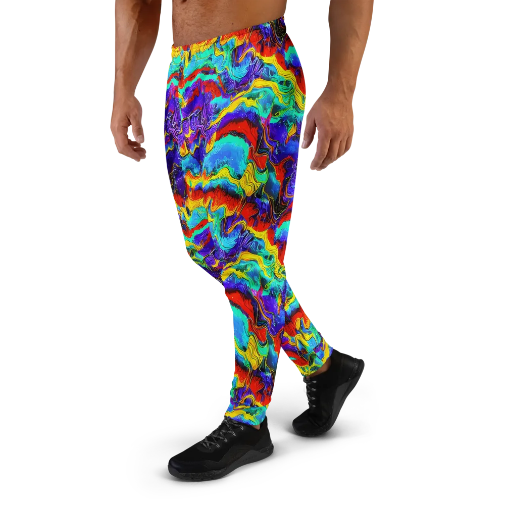 Rainbow Riptide on Men's Joggers — Left