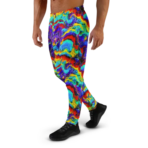 Rainbow Riptide on a Men's Joggers