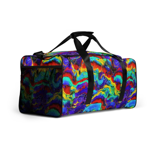 Rainbow Riptide on a Duffle Bag