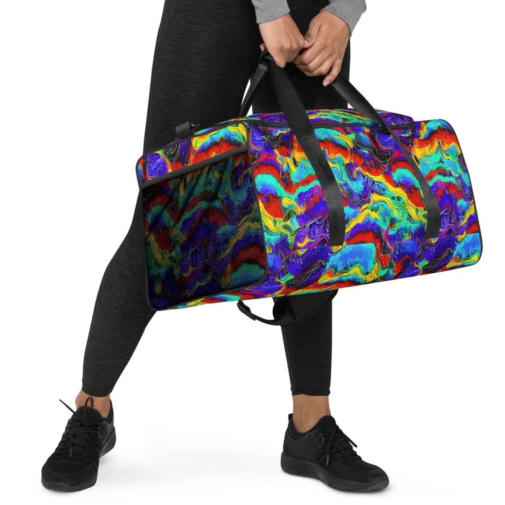 Rainbow Riptide on Duffle Bag — Right Front