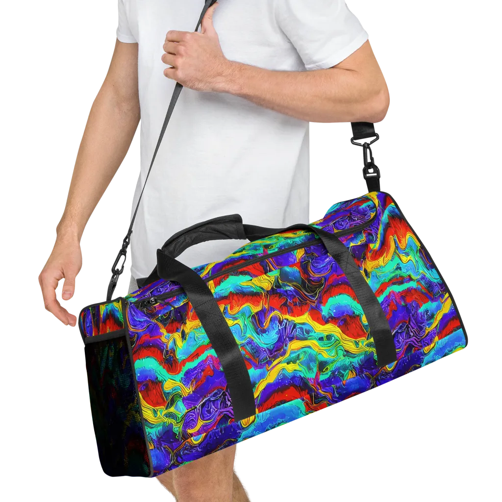 Rainbow Riptide on Duffle Bag — Right Front