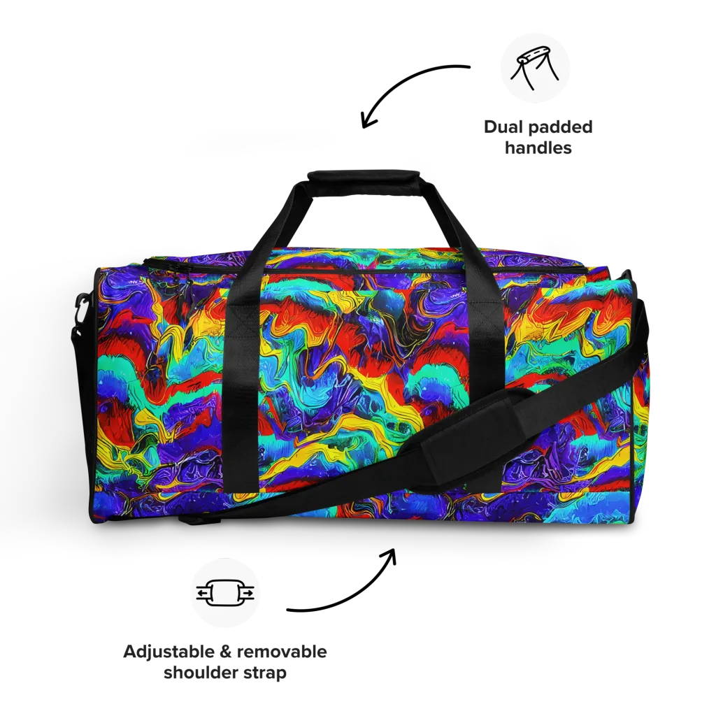 Rainbow Riptide on Duffle Bag — Front