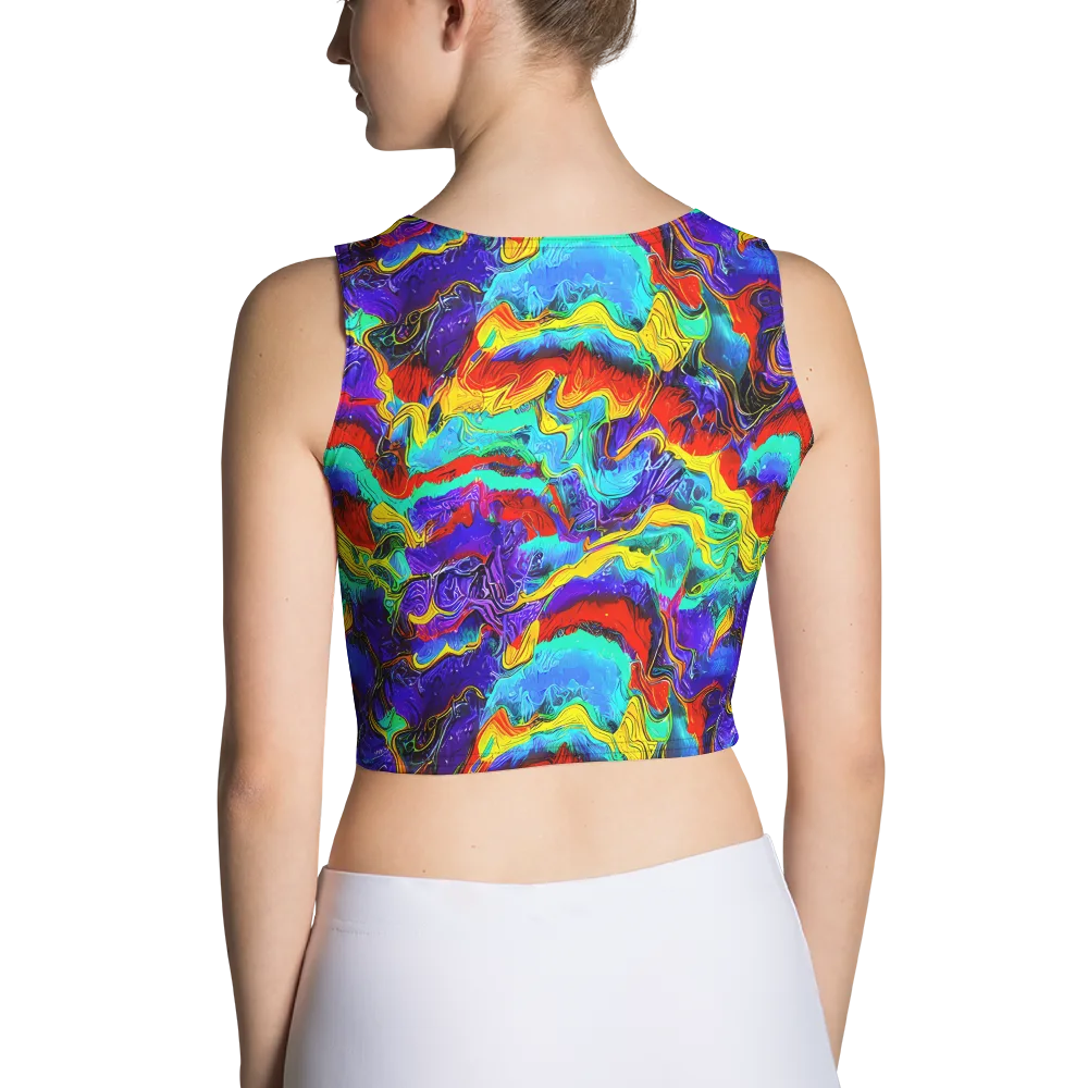 Rainbow Riptide on Crop Top — Back