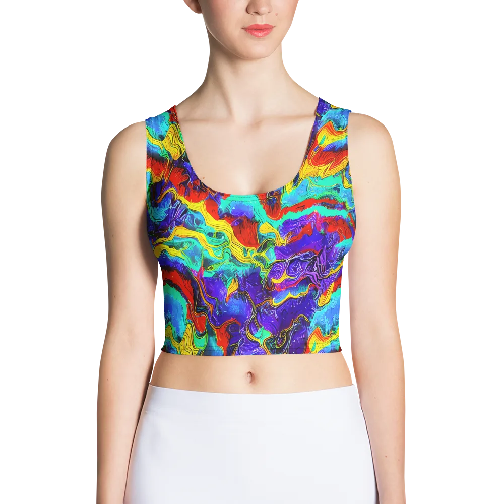 Rainbow Riptide on Crop Top — Front