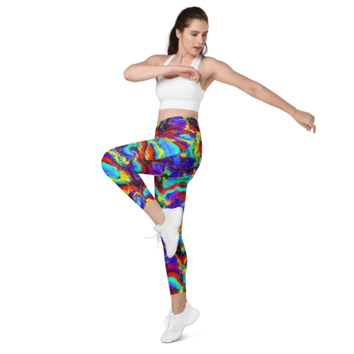 Rainbow Riptide on a Leggings with Pockets