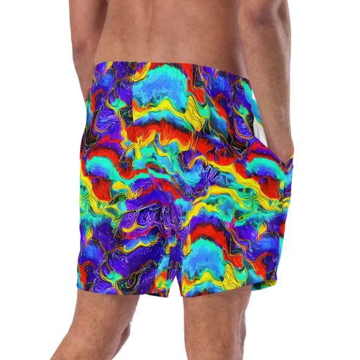 Rainbow Riptide on a Swim Trunks