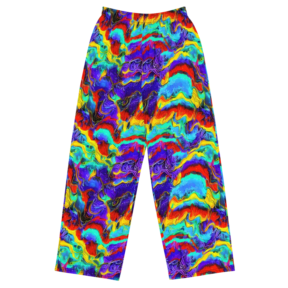Rainbow Riptide on Wide-Leg Pants — Front