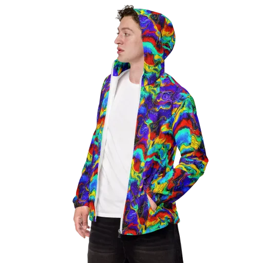 Rainbow Riptide on a Men's Windbreaker