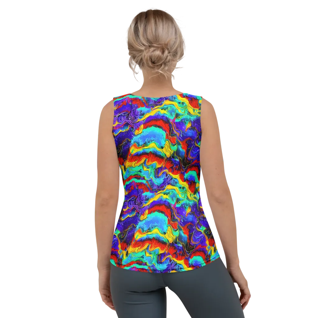 Rainbow Riptide on Women's Tank Top — Back