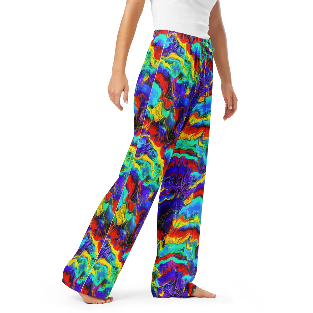 Rainbow Riptide on Women's Pajama Pants — Right Front