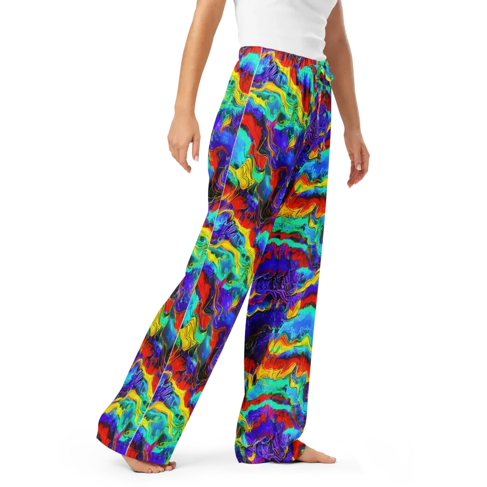 Rainbow Riptide on Women's Pajama Pants — Right Front