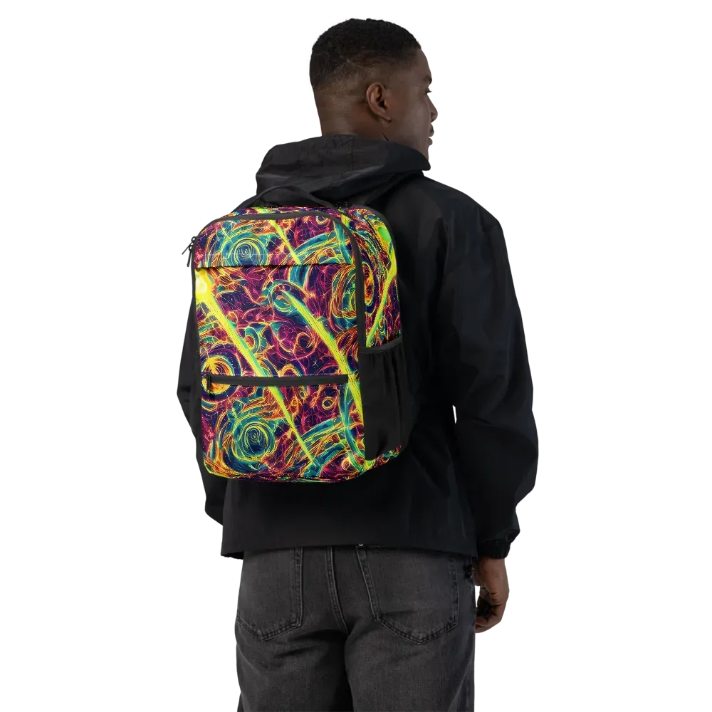 Fuchsia Thunder on Utility Backpack — Back