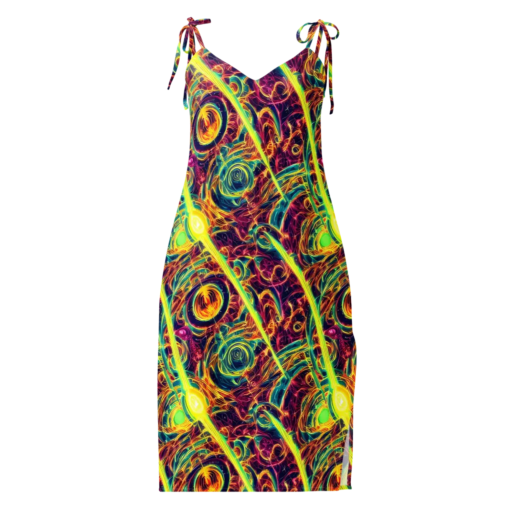 Fuchsia Thunder on Slip Dress — Front