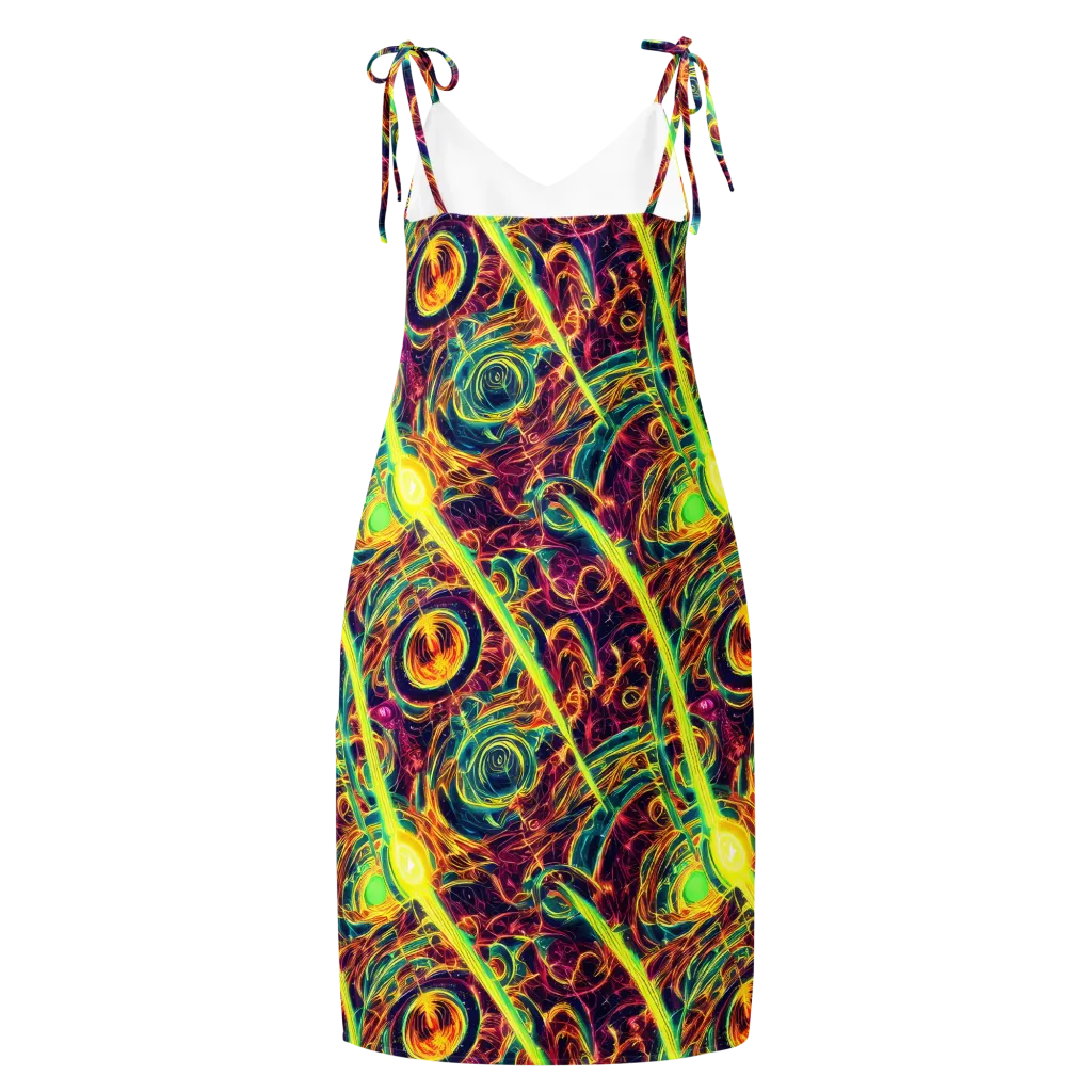 Fuchsia Thunder on Slip Dress — Back