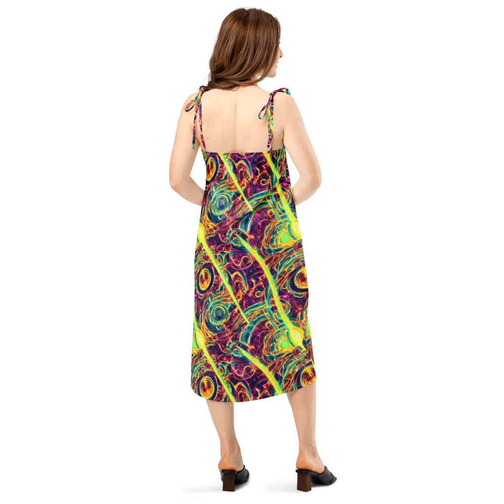 Fuchsia Thunder on Slip Dress — Back
