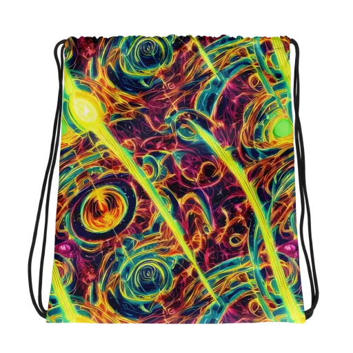 Fuchsia Thunder on a Drawstring Bag