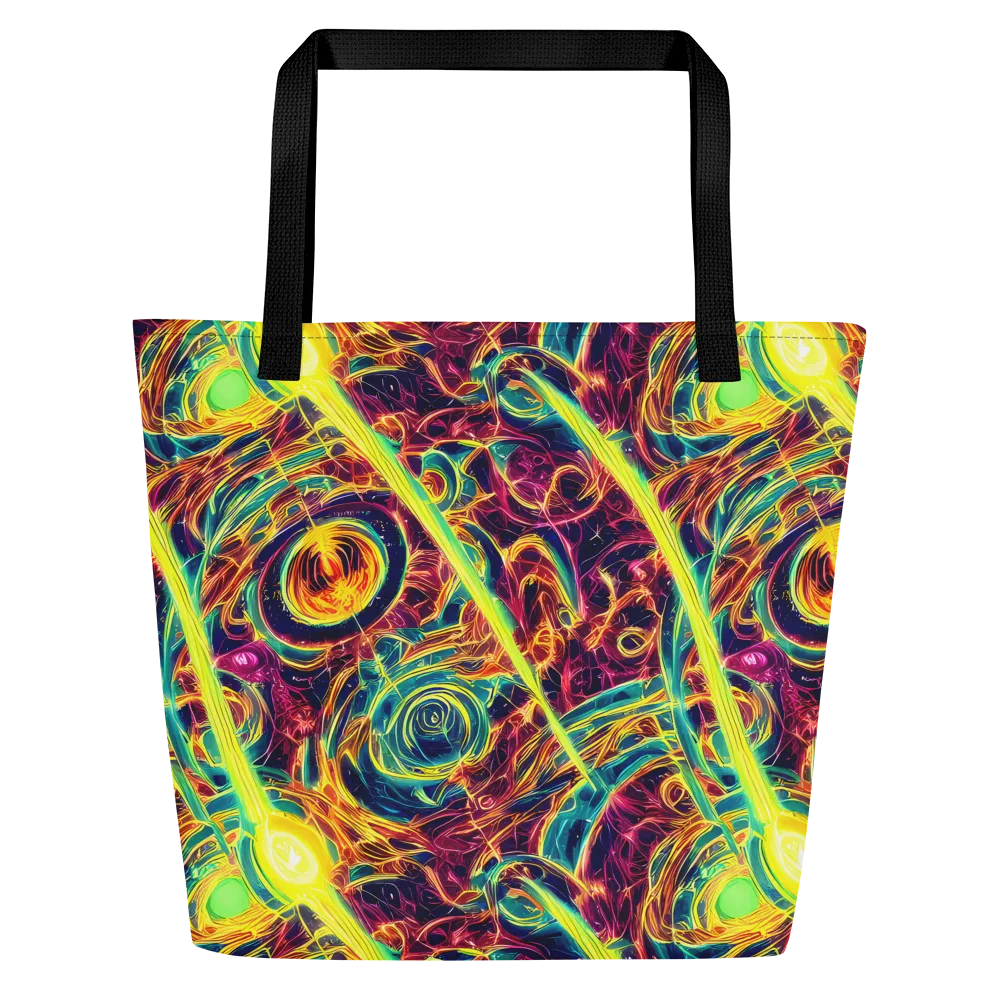 Fuchsia Thunder on Large Tote Bag W/ Pocket — Front